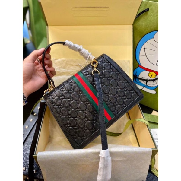 Túi xách nữ Ophidia small sz25cm da bò dập logo xách tay cực sang fullbox