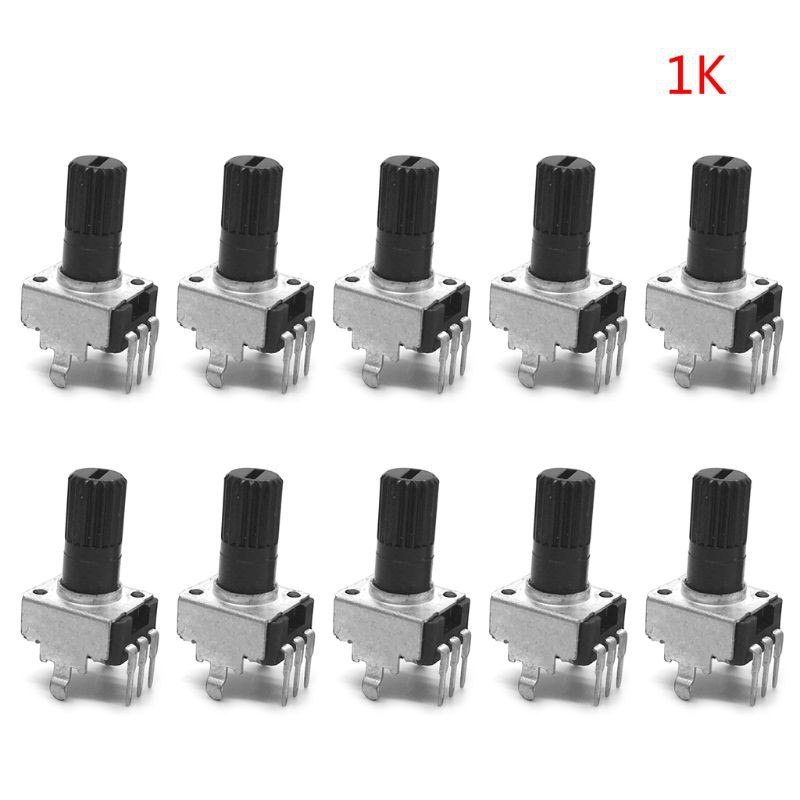 yal 10pcs RV09 Vertical Potentiometer Shaft 12.5mm 1K 2K 5K 10K 20K 50K 100K Long Handle 0931