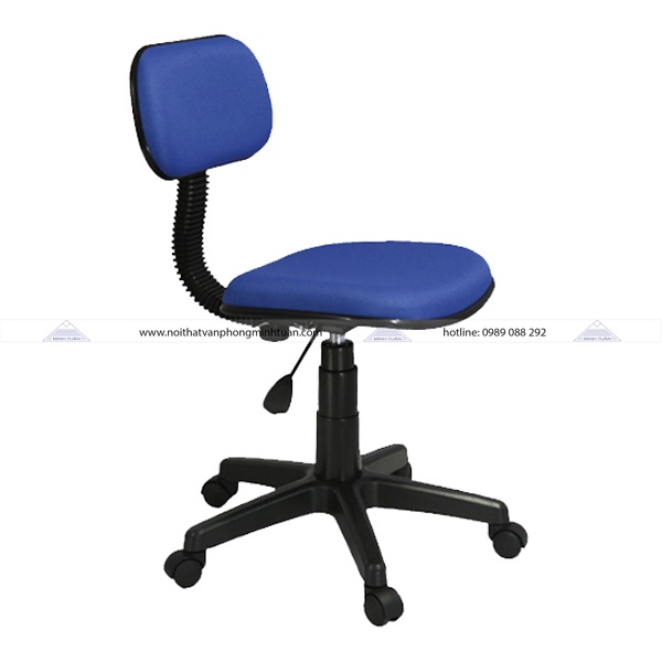 Ghế Văn Phòng Làm Việc Ghế Xoay Không Tay GX01KT Mặt Tựa Và Lưng Được Bọc Vải Nỉ, Không tay