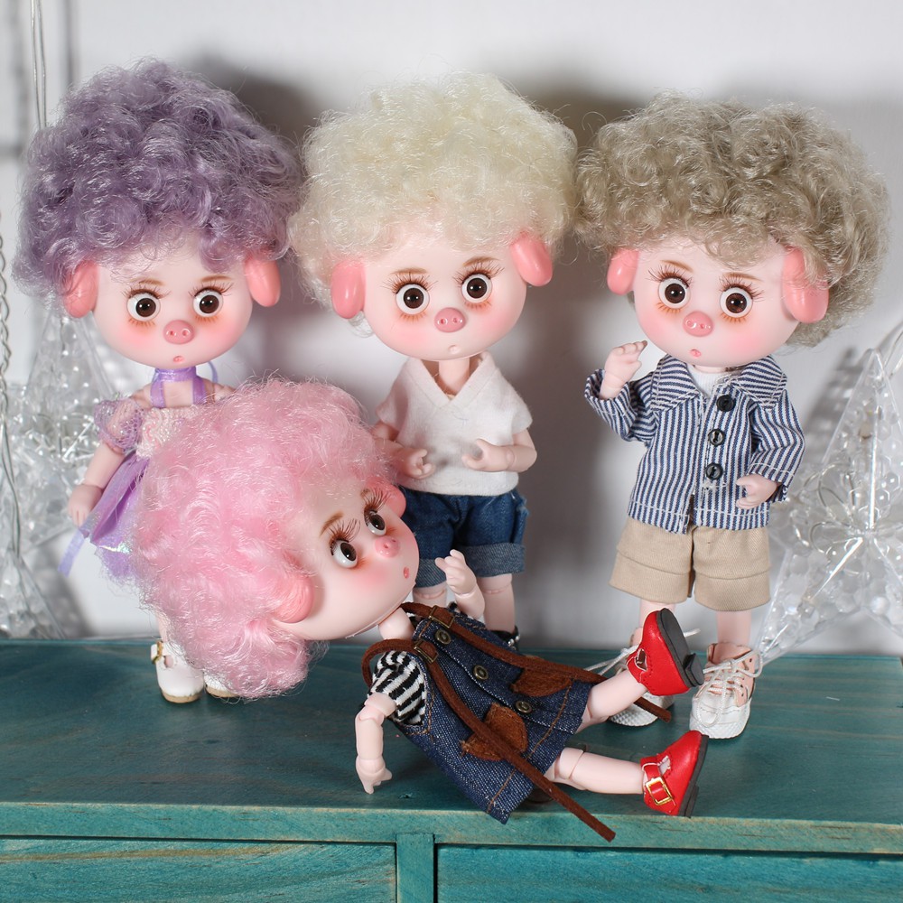 Dream Fairy 1/12 BJD No.2 DODO Pigies Doll with hair 14cm mini doll 26 joint body Cute children gift toy ob11