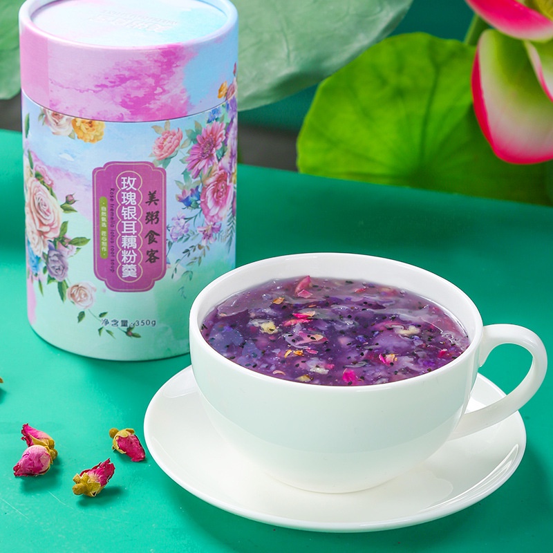 Bột Củ Sen Hoa Hồng Nấm Tuyết Dinh Dưỡng Meizhoushike Hộp 350g