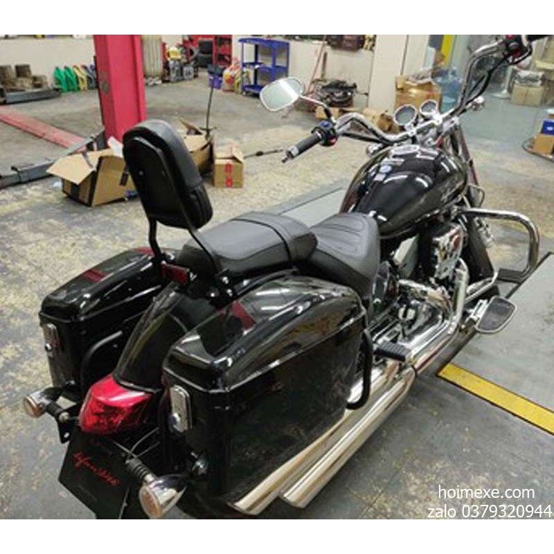 Cặp thùng hông xe máy, xe motor loại vuông rộng 17cm