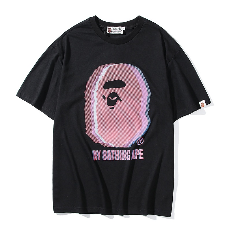 BAPE Áo Thun Cotton Ngắn Tay Thể Thao Thời Trang Unisex