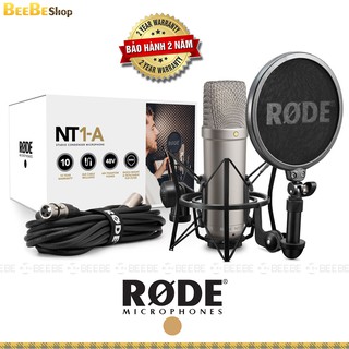 RODE NT1 A - Micro Thu Âm Condenser Chuyên Nghiệp, Đủ Phụ Kiện Cáp, Shock Mount, Túi Đựng