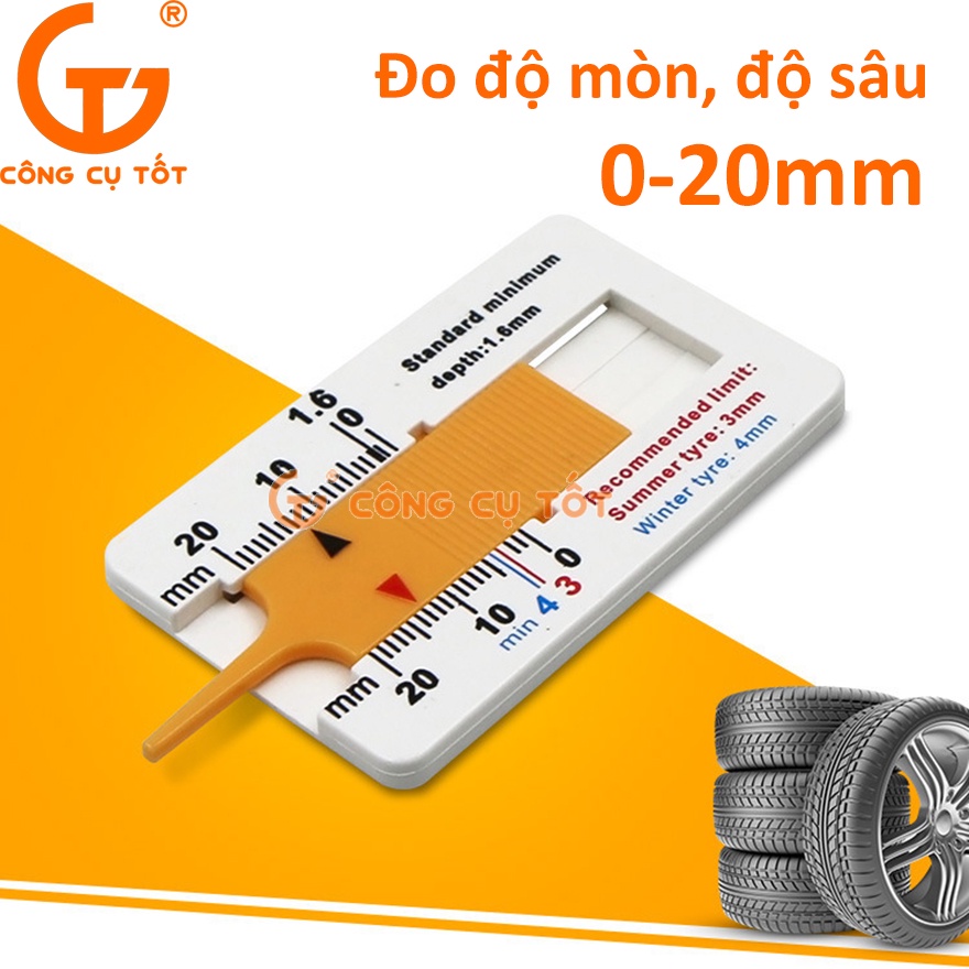 Thước đo độ mòn lốp xe 0-20mm