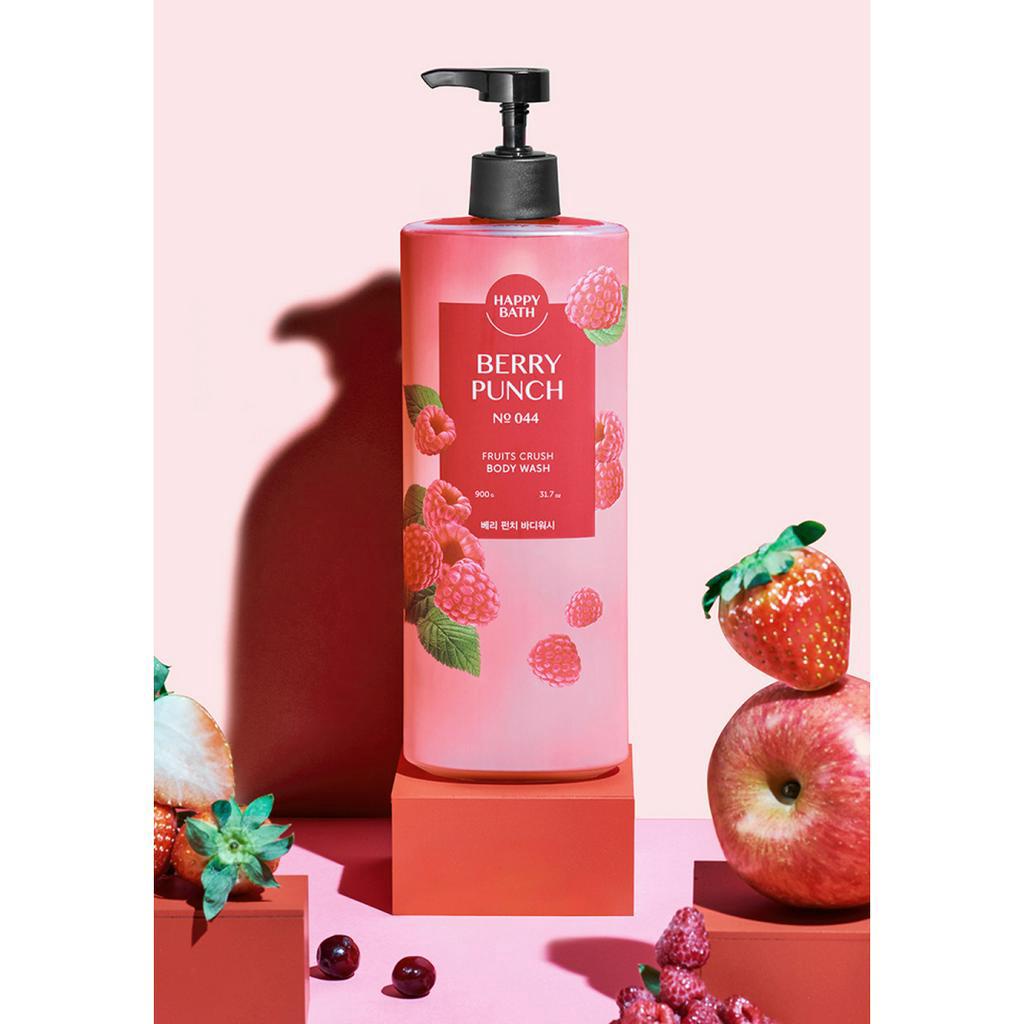 Sữa tắm MỚI Happy Bath Fruits Csush Body Wash dành cho da mụn 900g