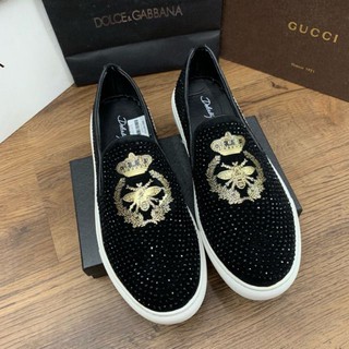 HOT Giầy lười nam😍Freeship đơn 150k HN💥Giầy lười thời trang trẻ trung Ong Nhũ đính đá chất đẹp giá rẻ