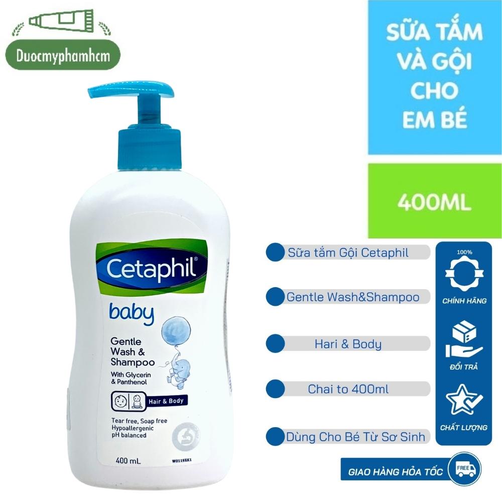 Cetaphil Tắm Gội 400ml - Sữa tắm gội 2 in 1 Cetaphil Baby Gentle Wash &amp; Shampoo 400ml