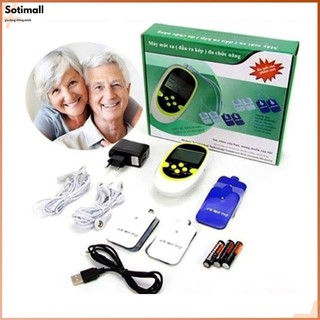 Máy massage xung điện trị liệu 8 miếng dán cao cấp , Giảm đau  mỏi vai, gáy lưng- thư giản cơ thể - Sotimall