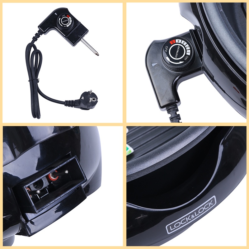 Nồi lẩu điện Lock&Lock EJP331BLK 5L-28cm 1350–1650W - TRUCANHSG