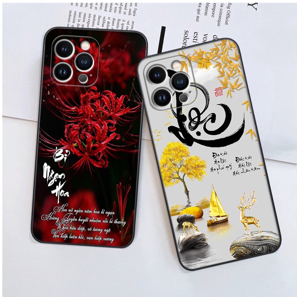 Ốp lưng iphone 12 PRO / 12 PRO MAX / 13 PRO / 13 PRO MAX in hình chữ tài chữ lộc, Cha Mẹ, bình an SIÊU ĐẸP