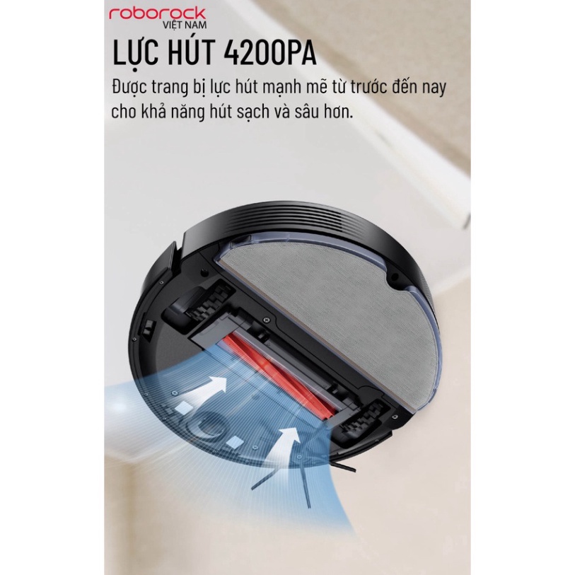 Robot Hút Bụi Lau Nhà Roborock Q7 Max Plus | Bản Quốc Tế Hàng Chính Hãng, Lực Hút Khủng 4200pa