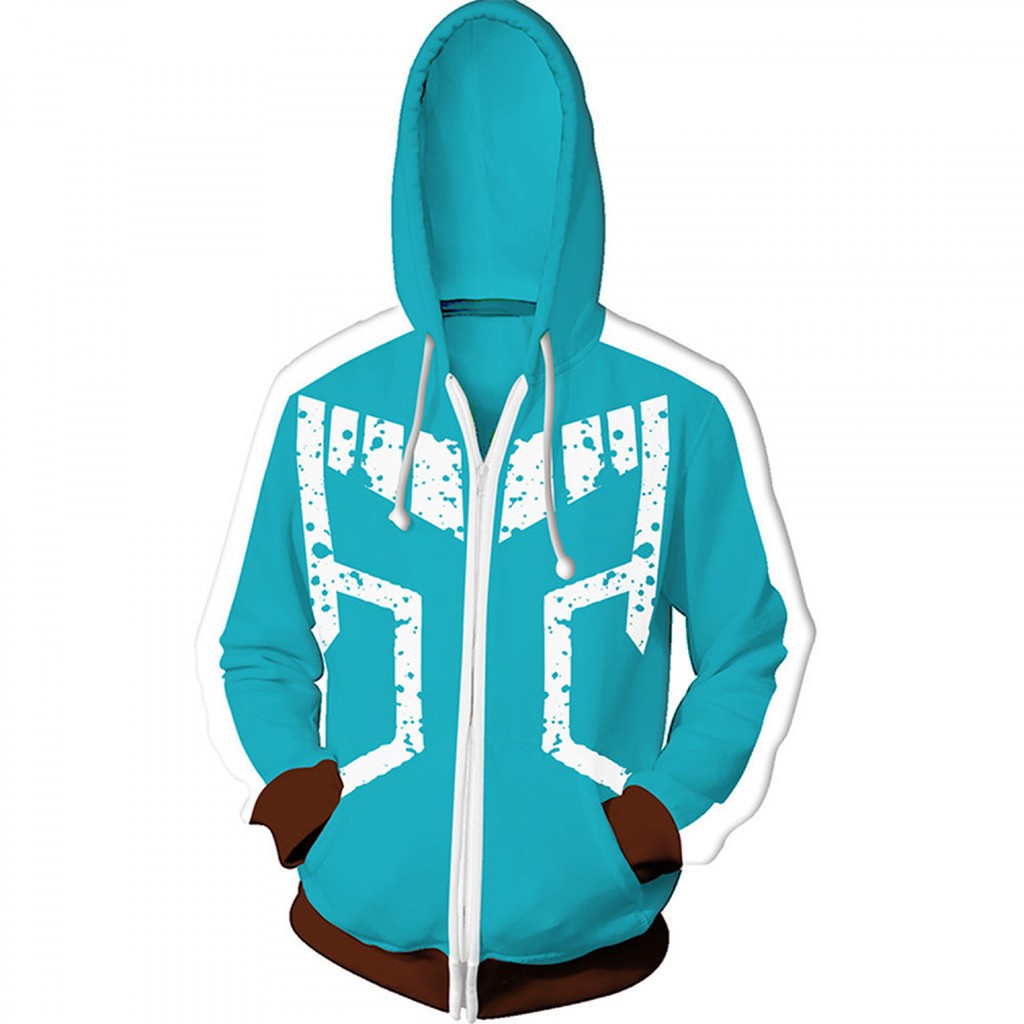 Áo hoodie HUQISHA họa tiết My Hero Academia đơn giản thời trang dành cho nam