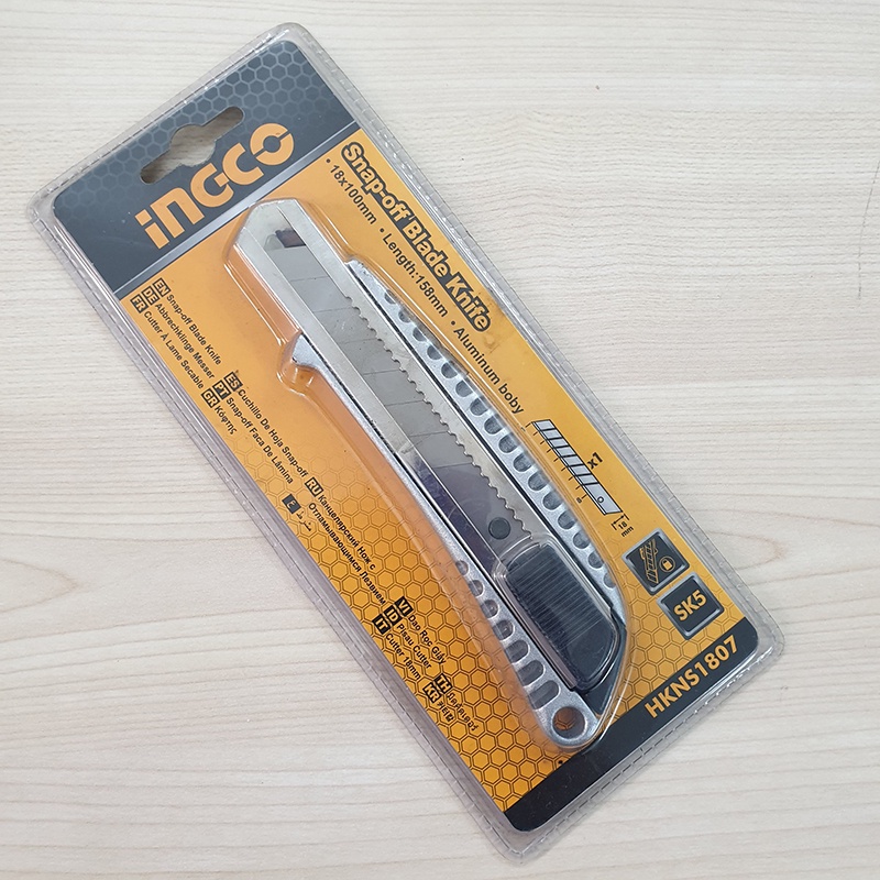 Dao rọc giấy thân nhôm siêu bền INGCO HKNS1807 61mm