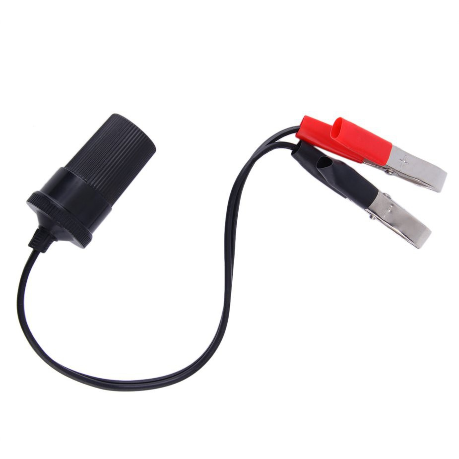 Car Battery Terminal Clip-on Cigarette Lighter Power Socket Adapter 12V