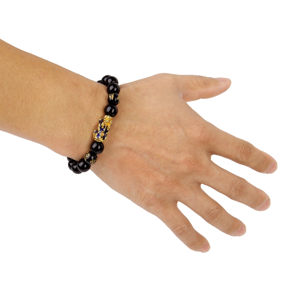 Vòng tay hạt đá obsidian may mắn cho nam nữ