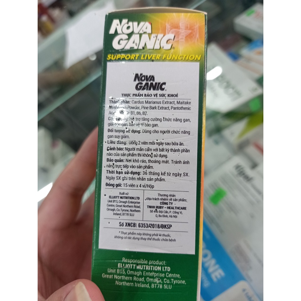 Bổ gan NOVAGANIC 60v - chính hãng