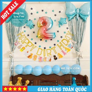 Trang Trí Sinh Nhật Happy Bridthday Bé Trai Bé Gái, ComBo Trang Trí Tiệc Thôi Nôi Đầy Tháng Full Như Hình 💓[ HOT HOT ] 💓