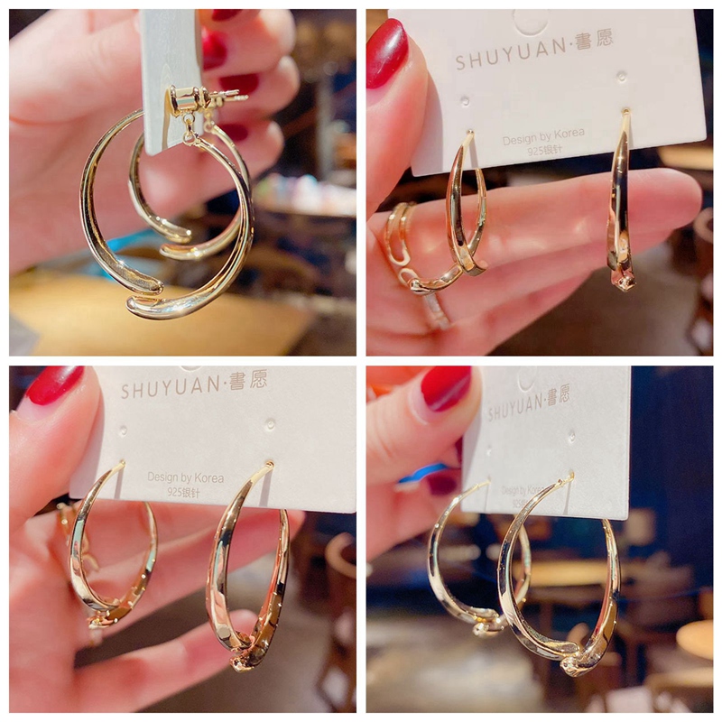 Long New Simple Geometric Ring Fashion Earrings Women's Jewelry