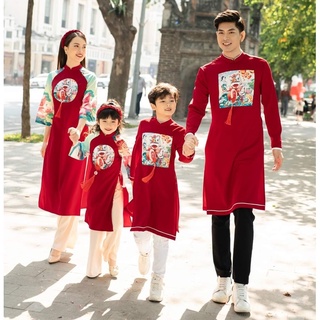 Áo dài gia đình Đại Cát - TC25