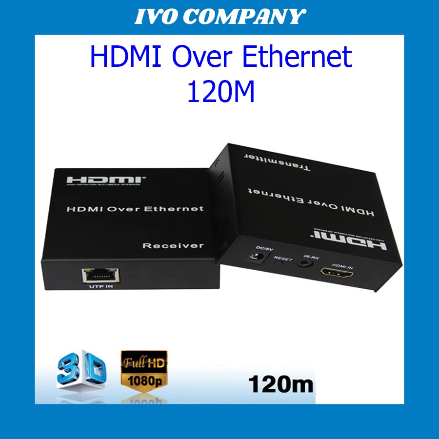 Bộ Kéo Dài Tín Hiệu HDMI 120m Sang Cáp Mạng LAN RJ45