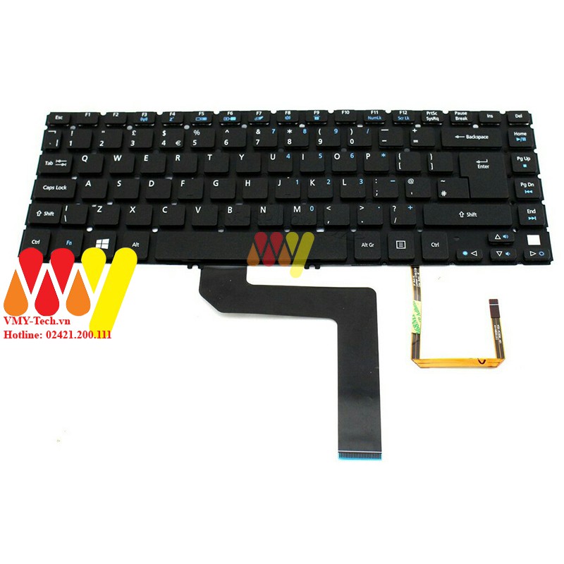 [Mã ELFLASH5 giảm 20K đơn 50K] Bàn phím laptop Acer Aspire M3-481 M3-481G M3-481T M3-481TG Keyboard