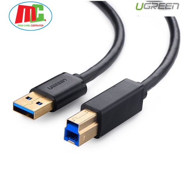 Cáp USB 3.0 AM to BM dài 2M Máy In Ugreen 10372 - Hàng Chính Hãng