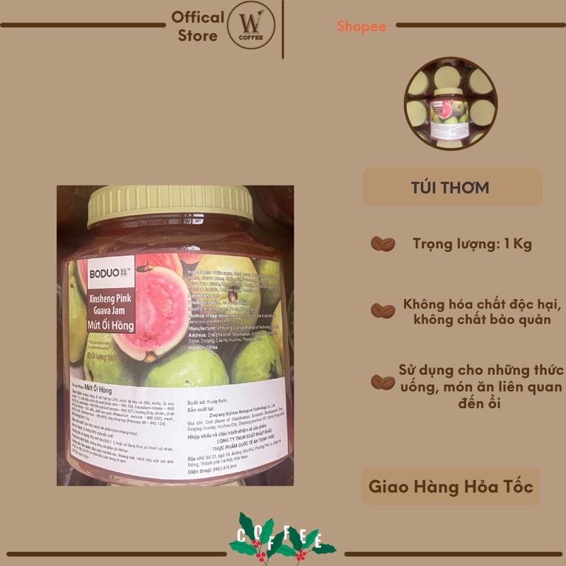 Mứt ổi BODUO hộp 1kg
