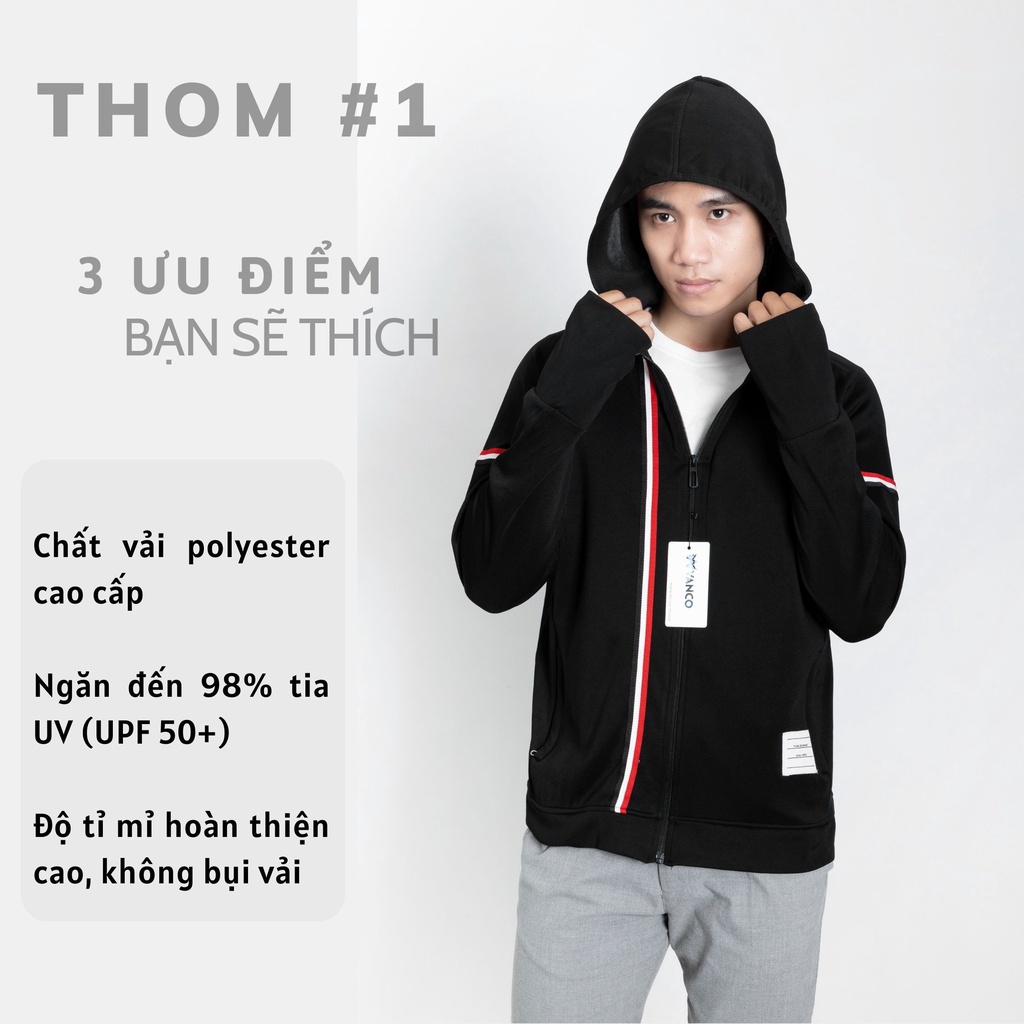 Áo chống nắng nam Thome, khoác nắng thời trang 2023, ngăn tia UV và thoáng khí AVANCO