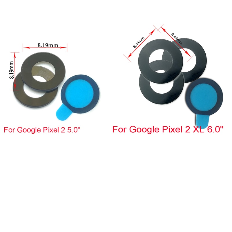 Set 2 vỏ ống kính camera sau cho Google Pixel 2 3 Xl 5.0 "6.0"