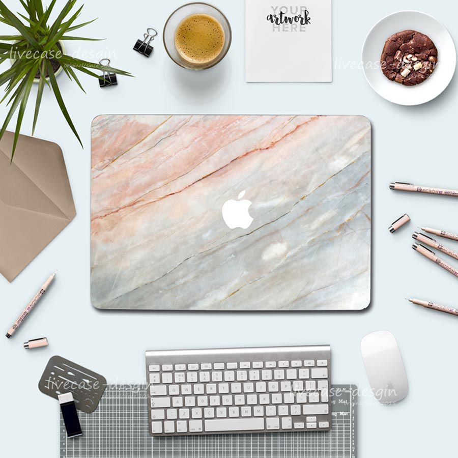 Ốp Macbook Hình Đá Granite (Tặng Miếng Phủ Bàn Phím Và Set Nút Chống Bụi Theo Đời Máy)