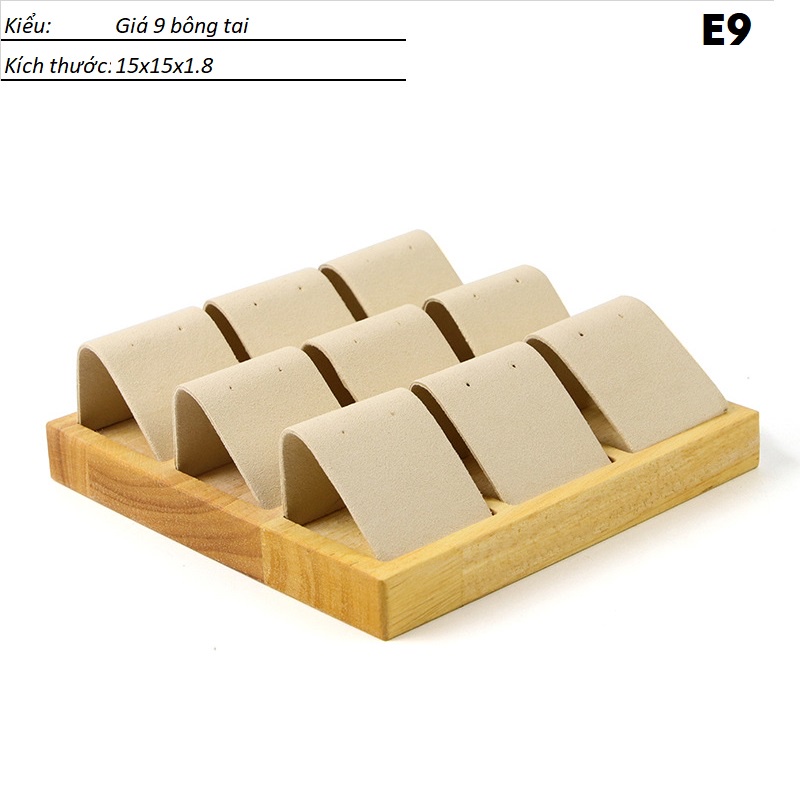 [D2CO] Bộ giá gỗ trưng bày trang sức lai trim chụp mẫu ảnh 3D rất đẹp nhóm B-E