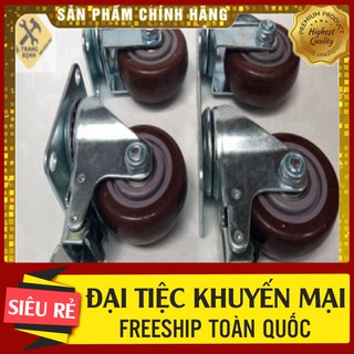 [  HÀNG CHẤT LƯỢNG _ GIÁ SIÊU RẺ ] Bộ 4 bánh xe đẩy chịu tải trọng đường kính 100mm(CHO KHÁCH XEM HÀNG)