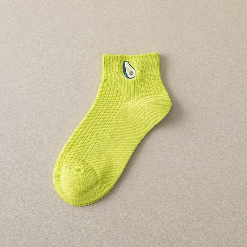 ❤️FREESHIP❤️ Tất - Vớ nữ Bơ Cotton Trơn Ulzzang Cổ Ngắn gân tăm Phong Cách Vintage Hàn Quốc