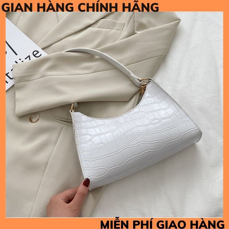 Túi kẹp nách túi xách nữ đeo vai đeo chéo da vân sang trọng công sở đi làm đi chơi. METSHOP