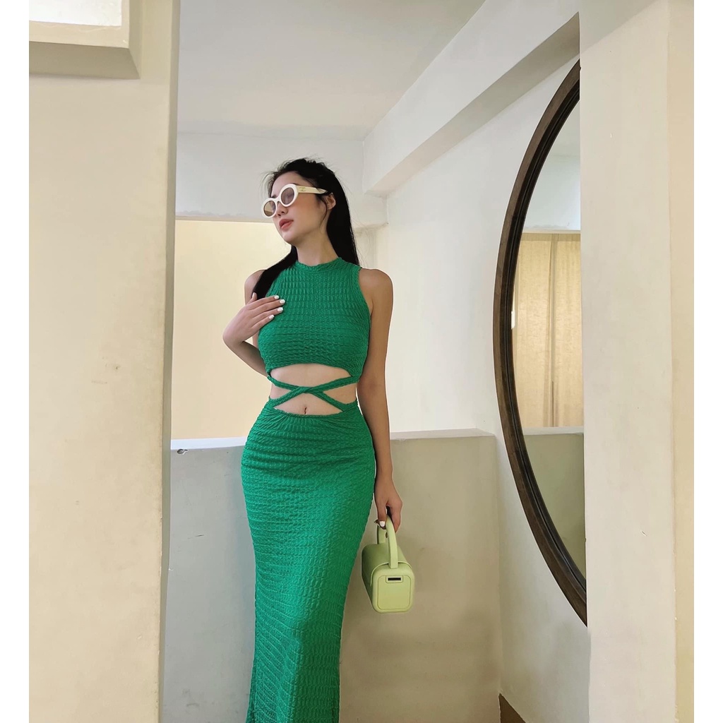 Đầm Ôm Thiết Kế Chéo 3 Màu