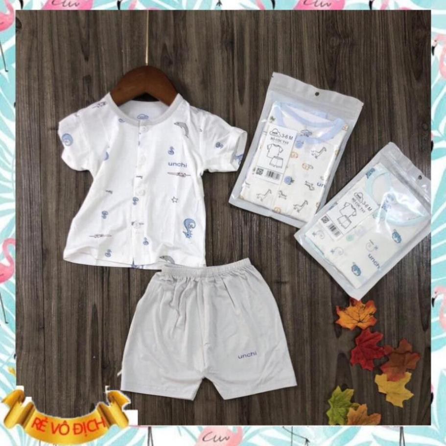 [XẢ KHO] [CHUẨN UNCHI] Bộ Cộc Tay Unchi Cài Giữa Mềm Mịn, Thoáng Mát.