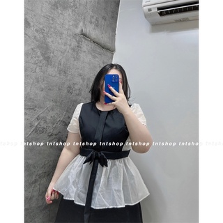 ÁO PHỐI TƠ NƠ TAY NGẮN [TNT SHOP BIGSIZE 60KG 90KG]