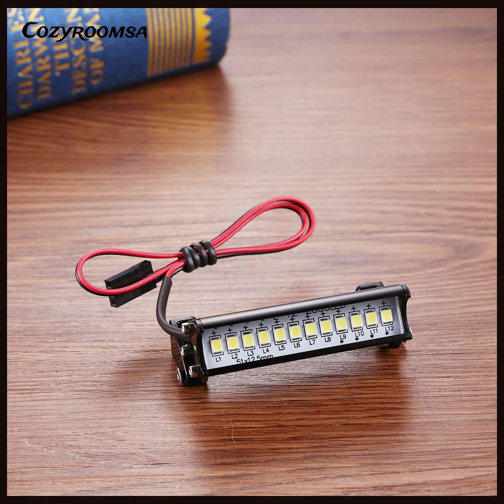 Dây Đèn LED 12 Bóng 55mm Gắn Nóc Xe Hơi Điều Khiển Từ Xa