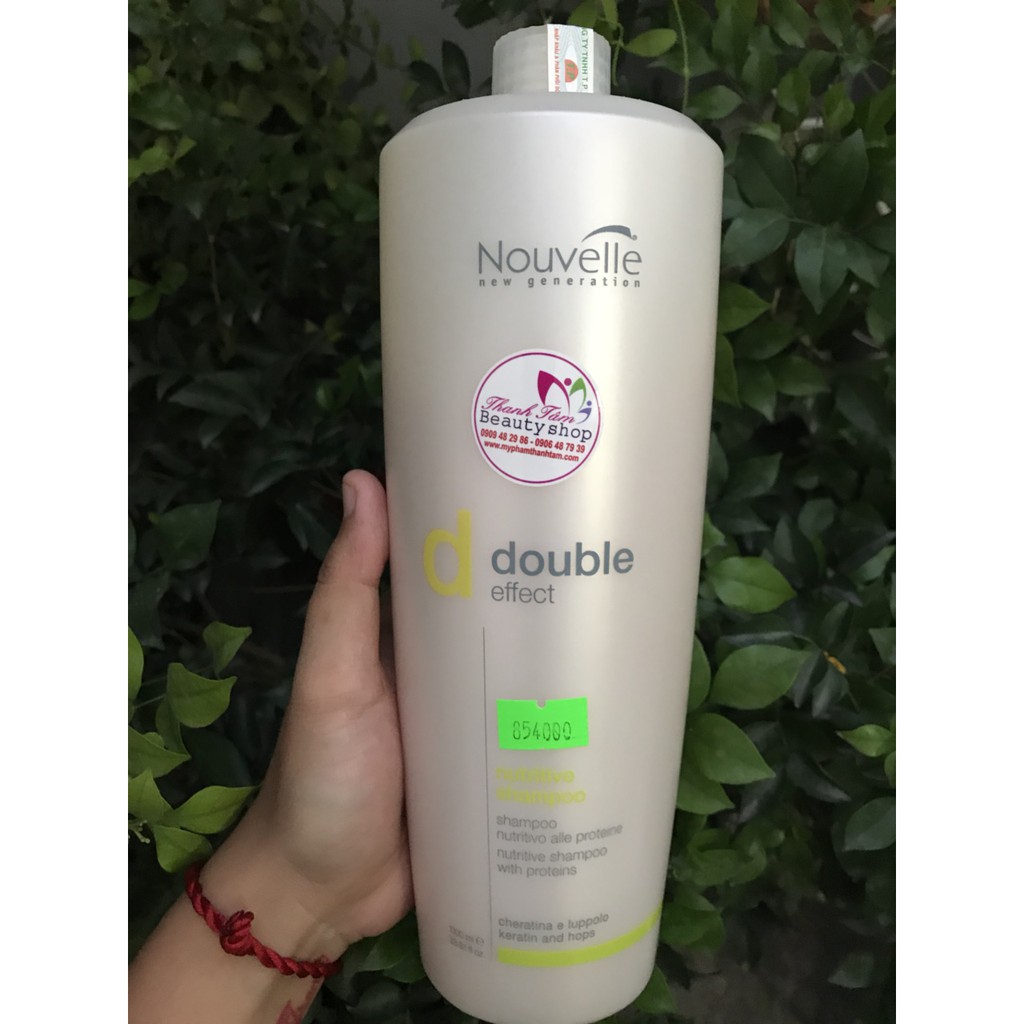 Dầu gội phục hồi tóc keratin và dược thảo chăm sóc tóc hư Nouvelle Double Effect Shampoo 1000ml