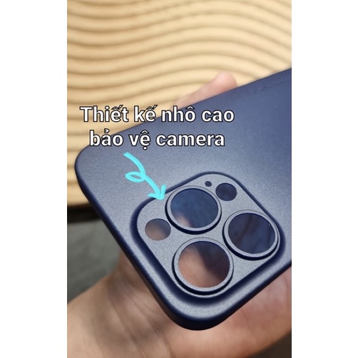 Ốp lụa siêu mỏng 0,3 mm cho IP 14 Promax , 13 Promax , 13 Pro , 12 Pro Max chống bám vân tay chính hãng Memumi cao cấp