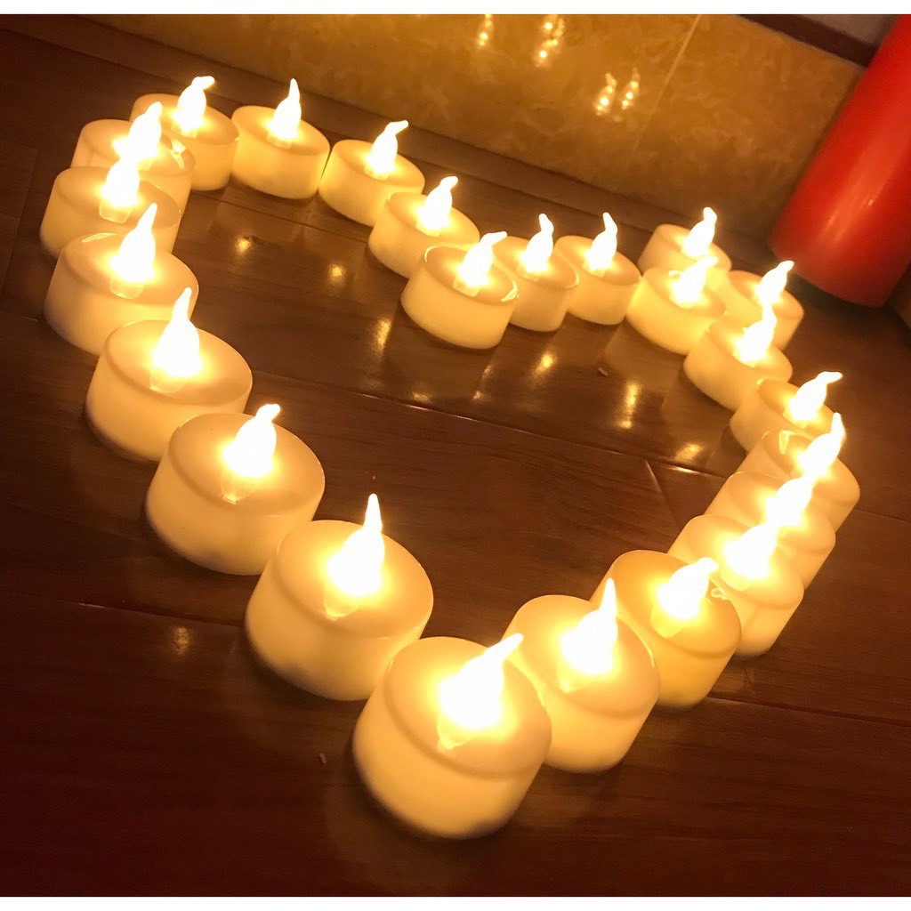 Đèn Led Hình Nến, Nến Điện Tử Mini Trang Trí Tiệc Sinh Nhật, Valentine, Tỏ Tình Battery Candle Tealight