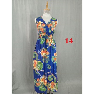 Maxi đắp chéo ngực sát nách, tay ngắn