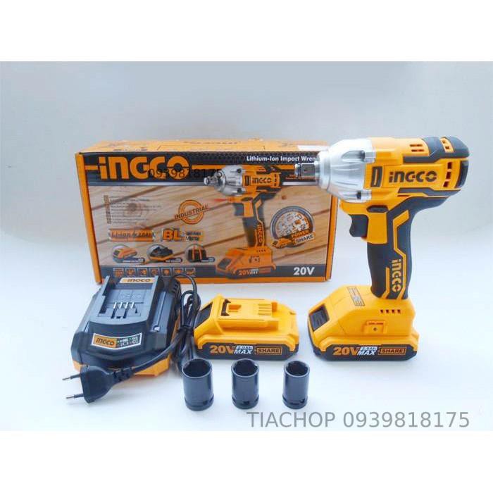 MÁY VẶN BULONG DÙNG PIN 20V INGCO ( động cơ ko chổi than )