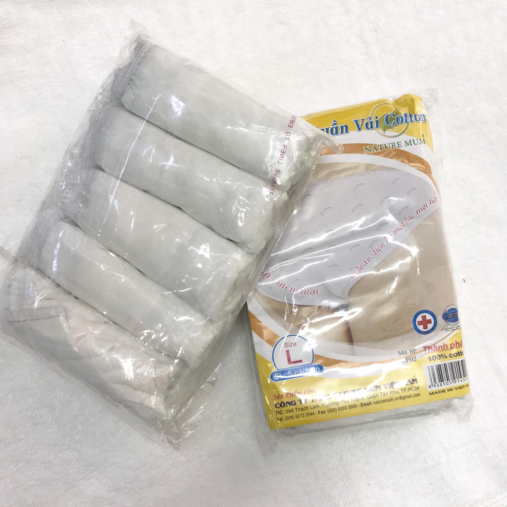 ( Đủ size ) Bì 05 Quần Lót Giấy Cotton Cho Mẹ Sau Sinh | BigBuy360 - bigbuy360.vn