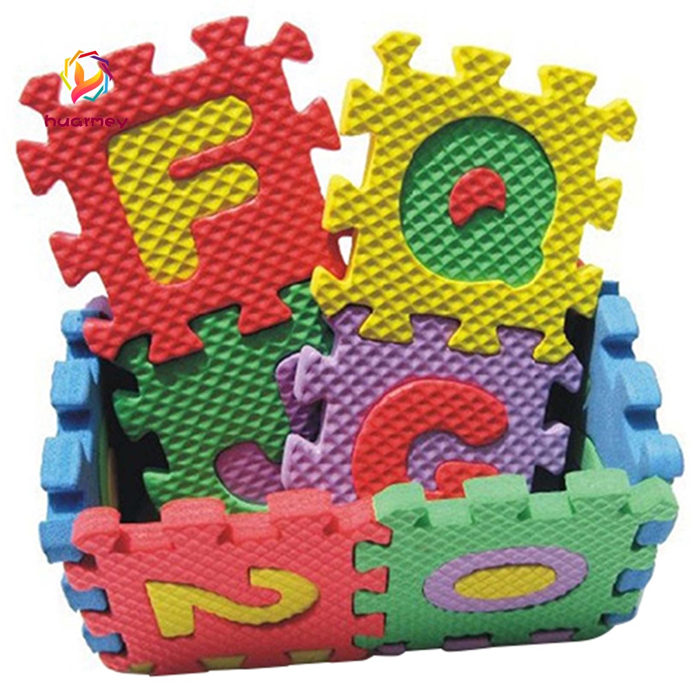Set 36 miếng mút lắp rắp bằng EVA hình chữ/số cho bé kích thước 5.5 x 5.5cm