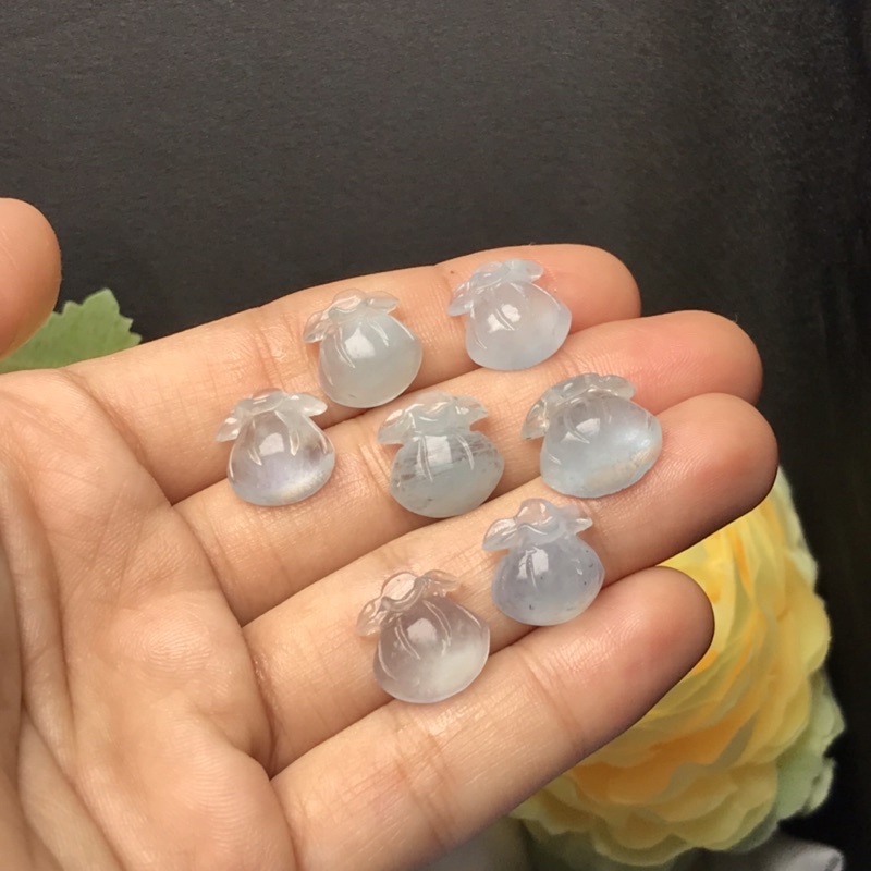 Túi tiền tài lộc đá aquamarine