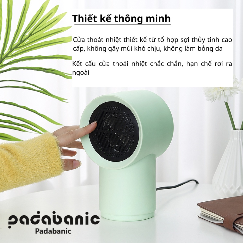 [Tiện Lợi] Máy Sưởi- Quạt Sưởi Mini Padabanic Để Bàn Nhỏ Gọn Dễ Dàng Mang Theo Khi Đi Làm