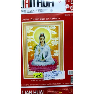 Tranh thêu phật quan âm a1056 53367