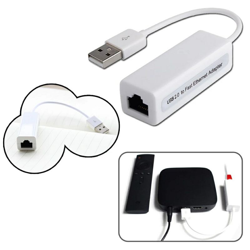 Bộ chuyển USB 2.0 to LAN giúp kết nối mạng cho tivi box, điện thoại, laptop không có cổng Ethernet